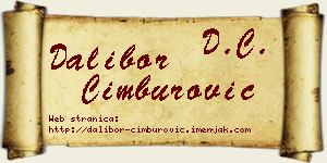 Dalibor Čimburović vizit kartica